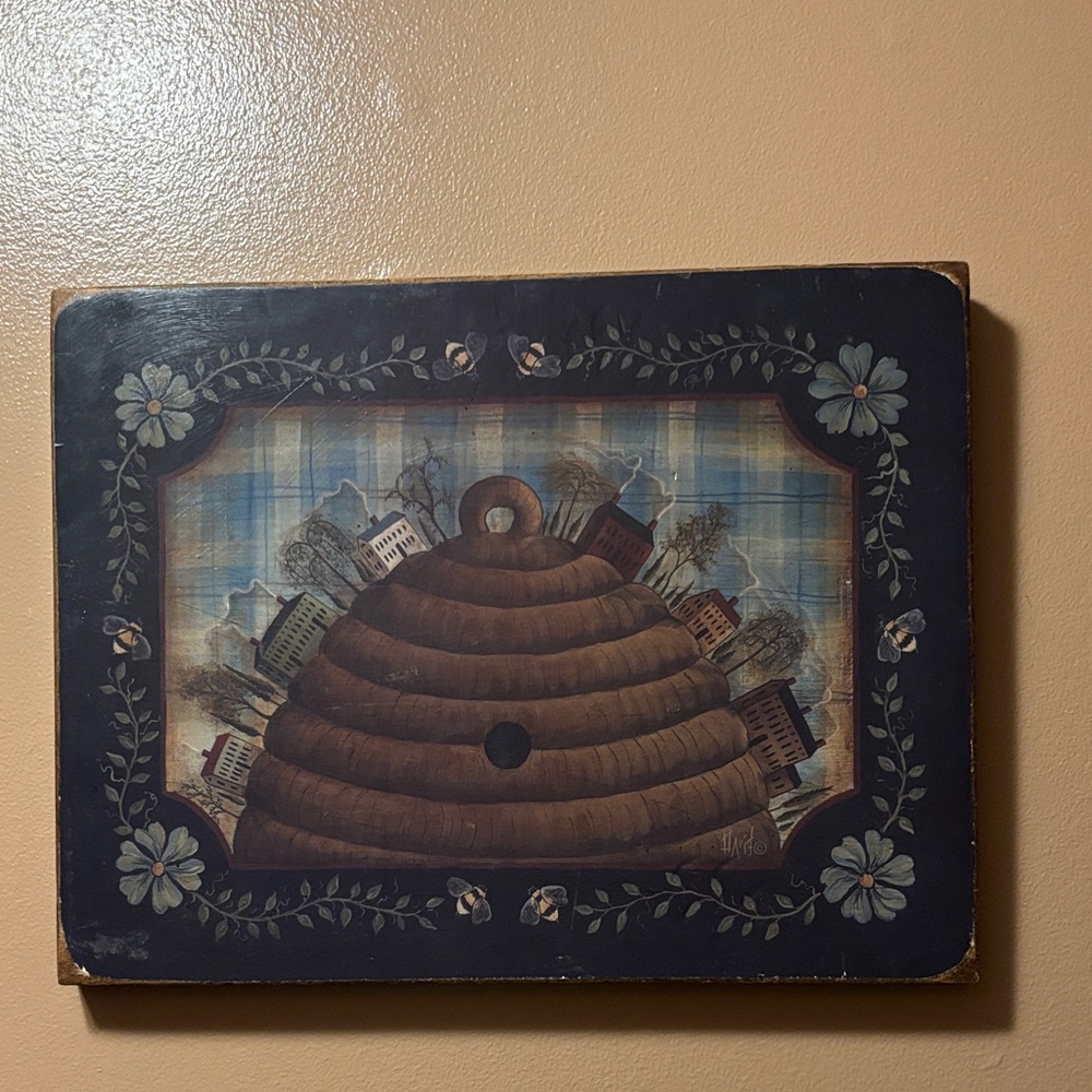 Folk Art Beehive Wall hanging